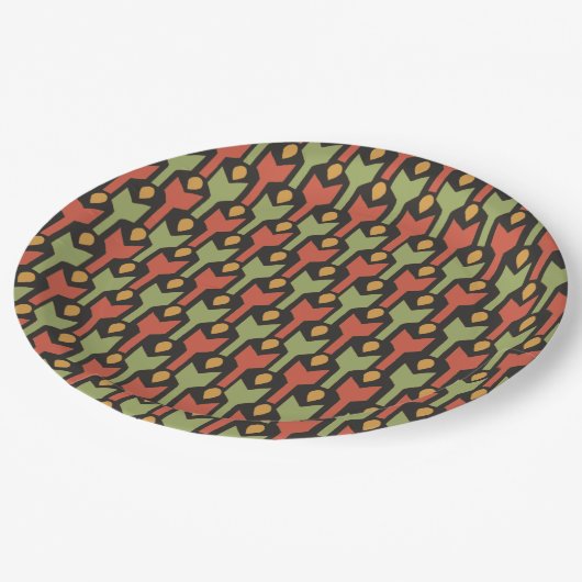 Egyptisch rood groen zwart pijlpapier Bord (Gekanteld)