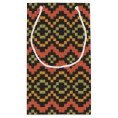 Egyptisch Rood Groen Zwart Tribal Kleine Gift Bag Klein Cadeauzakje (Achterkant)