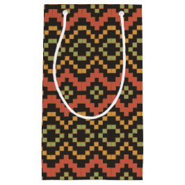 Egyptisch Rood Groen Zwart Tribal Kleine Gift Bag Klein Cadeauzakje