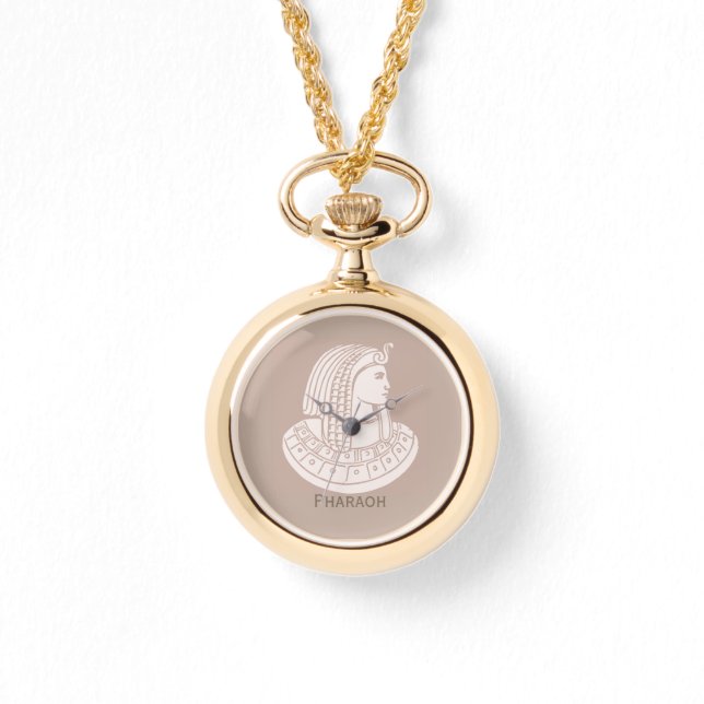 Egyptisch Roos farao roze steen stijl egypte Horloge (Voorkant)