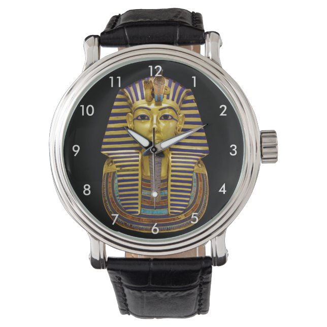 Egyptisch Royal Golden Mask Horloge (Voorkant)