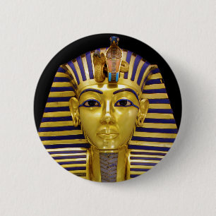 Egyptisch Royal Golden Mask Ronde Button 5,7 Cm