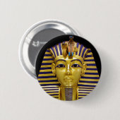 Egyptisch Royal Golden Mask Ronde Button 5,7 Cm (Voorkant /achterkant)
