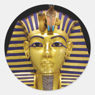 Egyptisch Royal Golden Mask Ronde Sticker