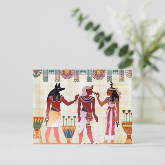 Egyptisch Royal Papyrus Briefkaart (Staand voorkant)