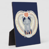Egyptisch Scarab Design op donkerblauwe achtergron Fotoplaat (Zijkant)