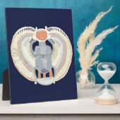 Egyptisch Scarab Design op donkerblauwe achtergron Fotoplaat (Zijkant)