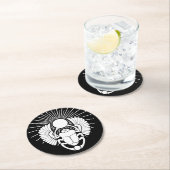 Egyptisch scharnierend godsymbool ronde kartonnen onderzetter (Insitu)