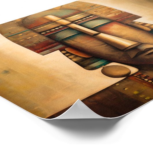  Egyptisch schilderij Poster (Hoek)