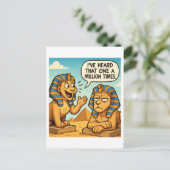 Egyptisch Sfinx Humor Cartoon Briefkaart (Staand voorkant)