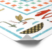 Egyptisch sierlijk naadloos patroon I Poster (Hoek)