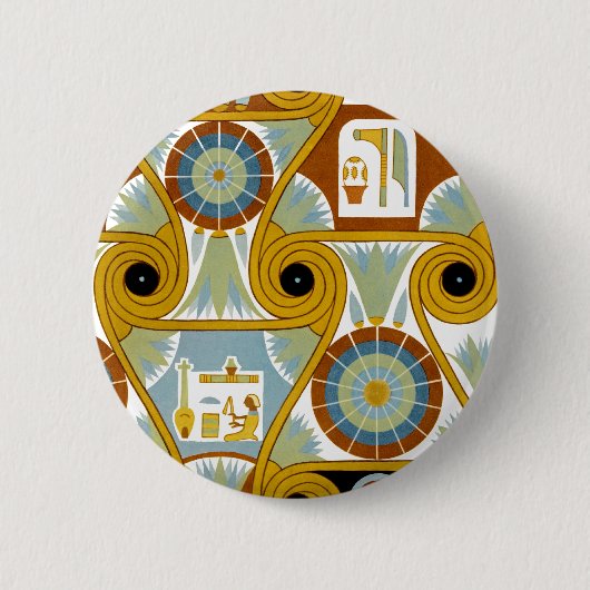 Egyptisch siernet #1 op Emporio Moffa Ronde Button 5,7 Cm (Voorkant)