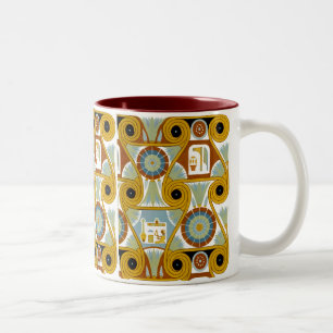 Egyptisch siernet #1 op Emporio Moffa Tweekleurige Koffiemok