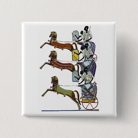 Egyptisch siernet #2 op Emporio Moffa Vierkante Button 5,1 Cm (Voorkant)