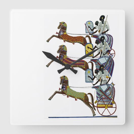 Egyptisch siernet #2 op Emporio Moffa Vierkante Klok (Voorkant)