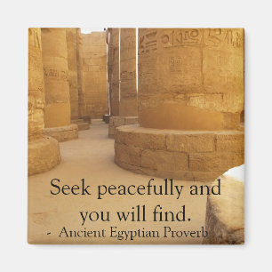Egyptisch spreekwoord over PEACE Magneet