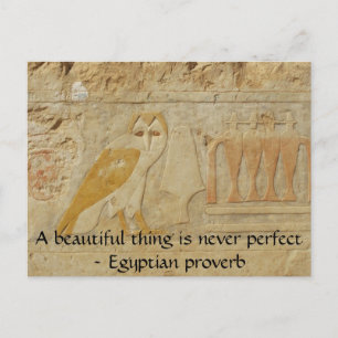 Egyptisch spreekwoord over schoonheid en perfectie briefkaart