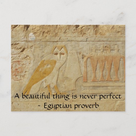 Egyptisch spreekwoord over schoonheid en perfectie briefkaart (Voorkant)