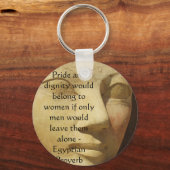 Egyptisch spreekwoord over vrouwen sleutelhanger (Voorkant)