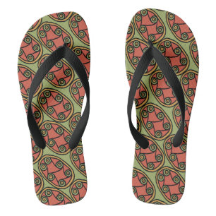 Egyptisch stamschild over Groene Unisex-Teenslippe Teenslippers