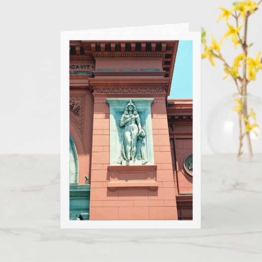 Egyptisch standbeeld in het museum van Caïro Kaart (Gele Bloem)