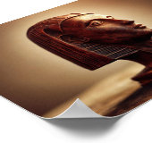 Egyptisch standbeeld van een godin poster (Hoek)