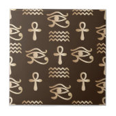 Egyptisch symbool Ankh Horus Oogpatroon Tegeltje (Voorkant)