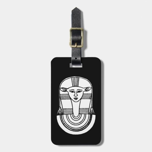 Egyptisch symbool: Hathor Bagagelabel (Voorkant verticaal)