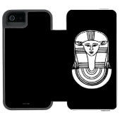 Egyptisch symbool: Hathor Incipio iPhone Portemonnee Hoesje (Agenda Open)