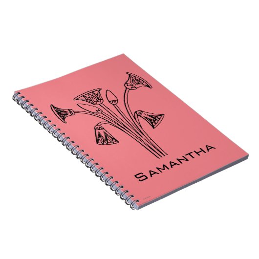 Egyptisch symbool: Lotus Notitieboek (Rechterzijde)