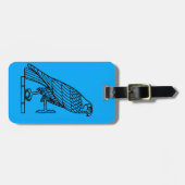 Egyptisch symbool: valk bagagelabel (Voorkant horizontaal)