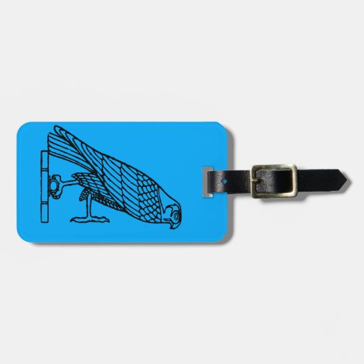 Egyptisch symbool: valk bagagelabel (Voorkant horizontaal)