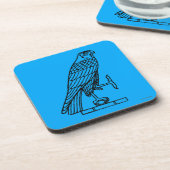 Egyptisch symbool: valk drankjes onderzetter (Linkerzijde)