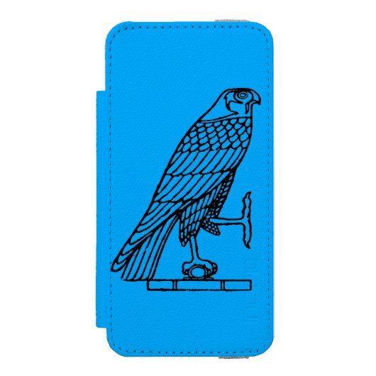Egyptisch symbool: valk incipio iPhone portemonnee hoesje (Voorkant Agenda)
