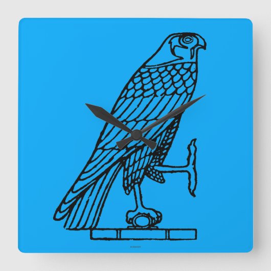 Egyptisch symbool: valk vierkante klok (Voorkant)