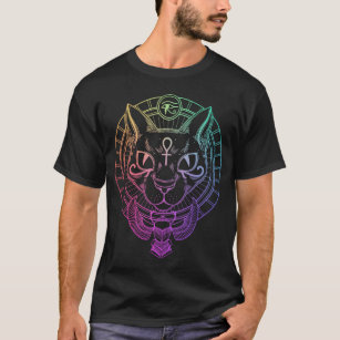 Egyptisch symbool voor gebitsbedekking met kat Hor T-shirt