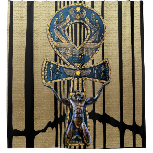 Egyptisch symbool voor het leven douchegordijn (Voorkant)