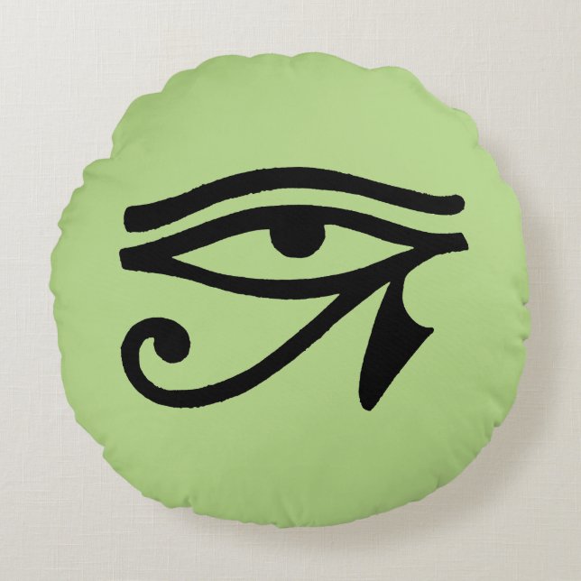Egyptisch symbool: Wedjat Rond Kussen (Voorkant)