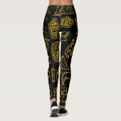 Egyptisch Symboolpatroon voor schrijfwijze Leggings (Achterkant)