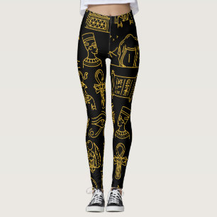 Egyptisch Symboolpatroon voor schrijfwijze Leggings