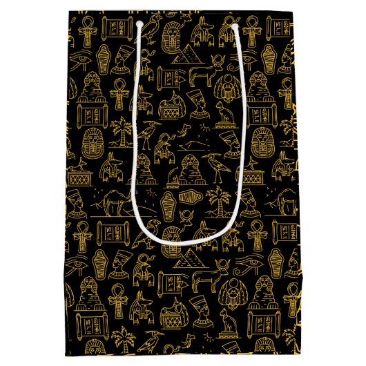 Egyptisch Symboolpatroon voor schrijfwijze Medium Cadeauzakje (Achterkant)