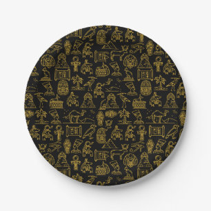 Egyptisch Symboolpatroon voor schrijfwijze Papieren Bordje