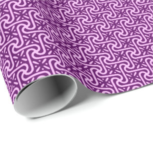 Egyptisch tegelpatroon, amethist en orchidee cadeaupapier