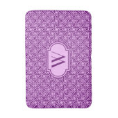 Egyptisch tegelpatroon, amethyst en orchidee badmat (Voorkant Verticaal)