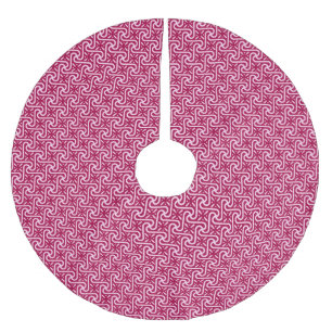 Egyptisch tegelpatroon, Bourgogne en roze Kerstboom Rok