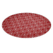 Egyptisch tegelpatroon, donkerrood en wit snijplank (Hoek)