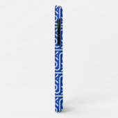Egyptisch tegelpatroon, kobalt blauw en wit Case-Mate iPhone case (Achterkant/links)