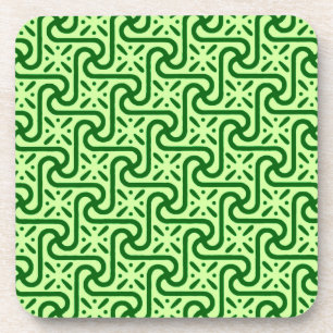 Egyptisch tegelpatroon, smaragdgroen en kalkgroen drankjes onderzetter