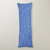 Egyptisch tegelpatroon, wit en kobalt blauw lichaamskussen (Achterkant (Verticaal))