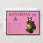 Egyptisch thema feest uitnodiging vlakke kaart (Achterkant)